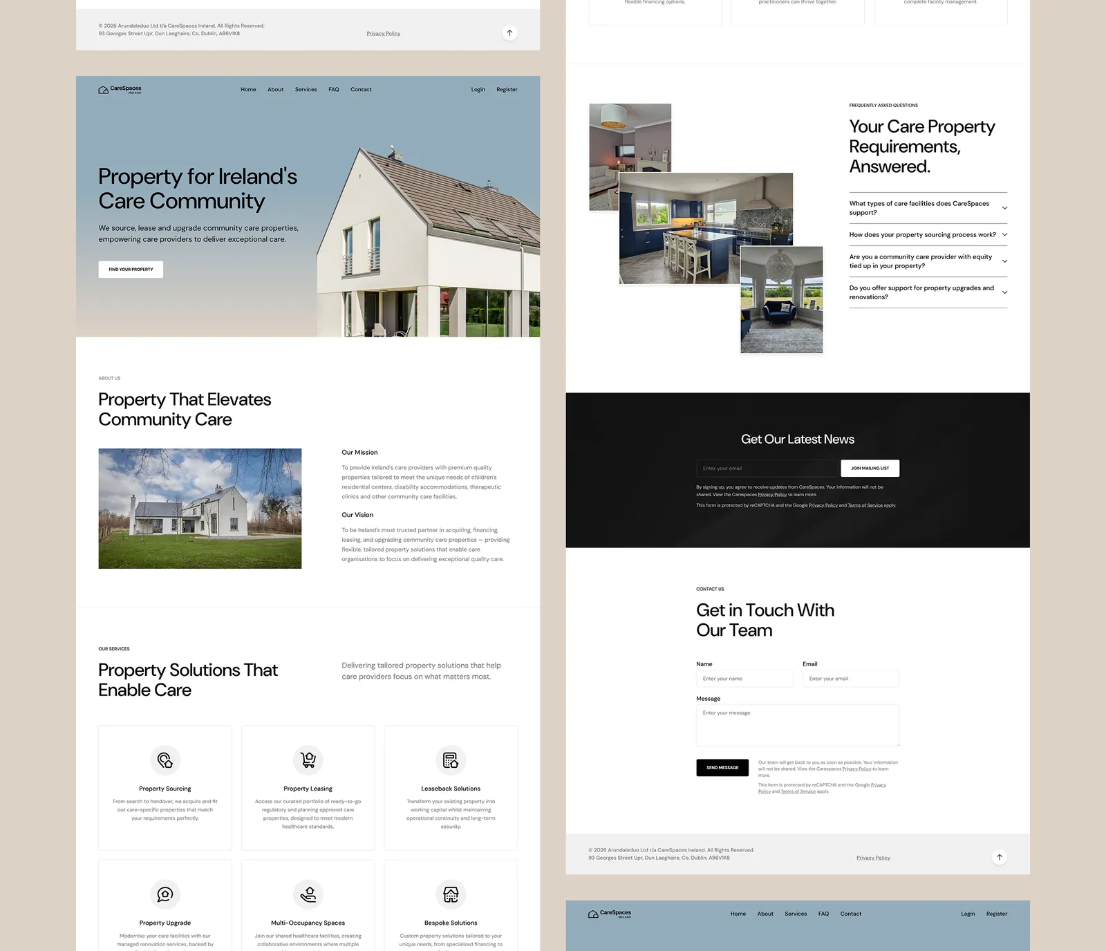 The CareSpaces Ireland website