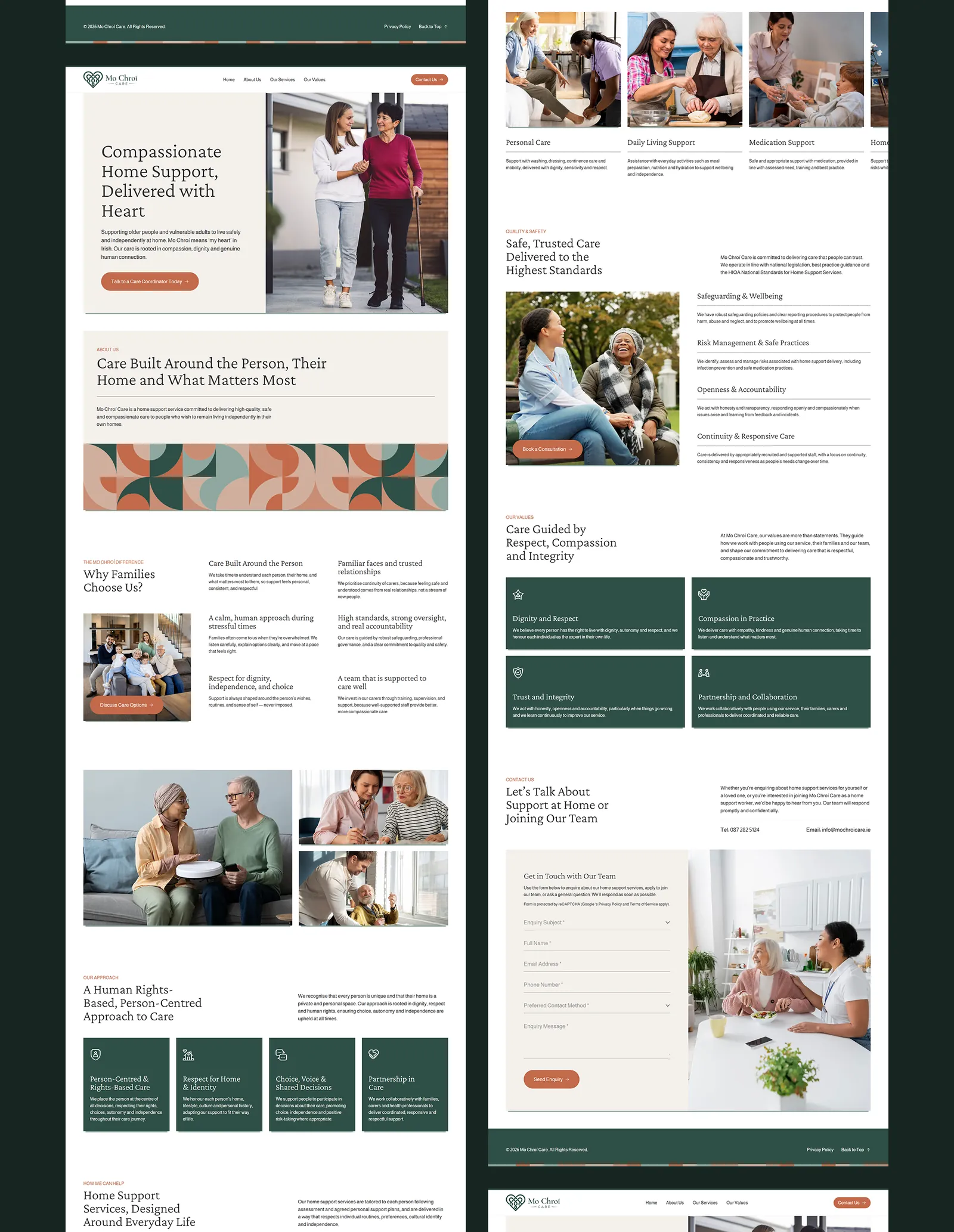 The Mo Chroí Care website